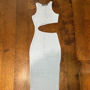 The Kript Cut Out Dress- Blue